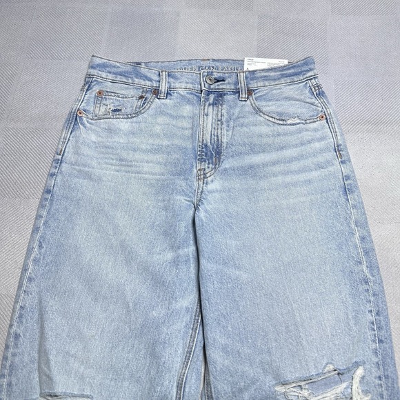 NEW‎ American Eagle Jeans Womens Size 6 28W Super High Rise Baggy Straight NWT - Picture 2 of 16